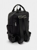 Mochila De Nylon Con Colgante negro