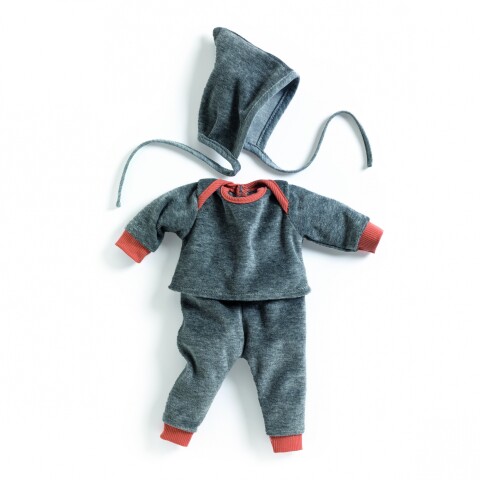 DJ0789 Set Ropa Accesorios Para Bebe Pomea Dolls - Gris