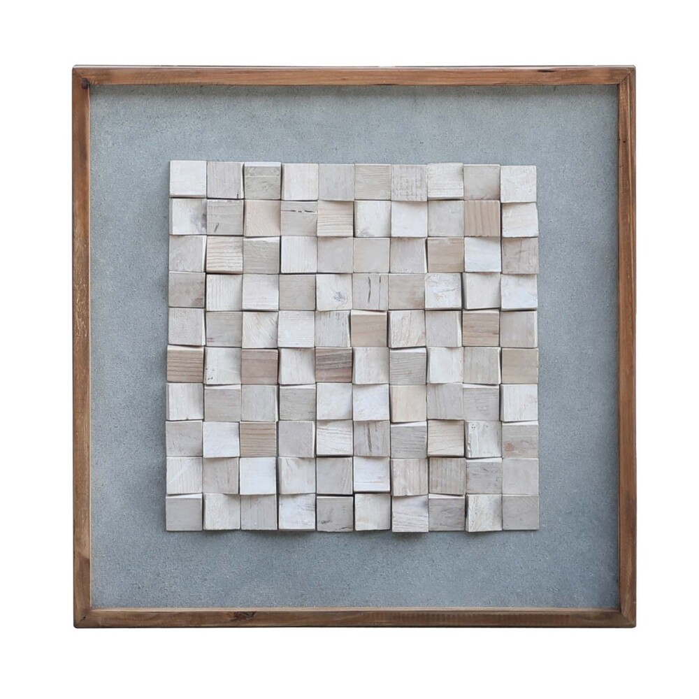 CUADRO MADERA NATURAL-BEIGE FE8661