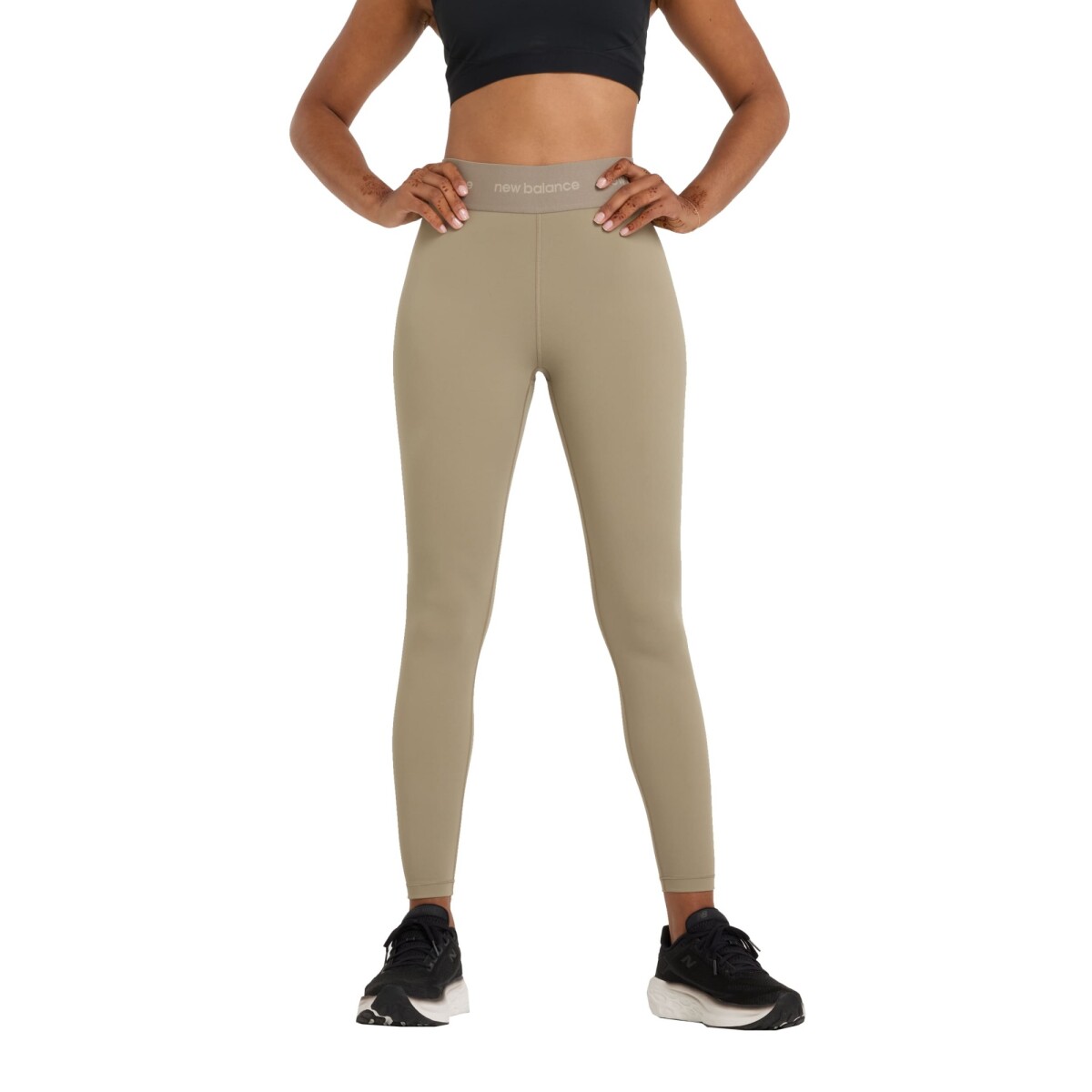 Calza New Balance Sleek High Rise Sport de Mujer - WP51177DO - Gris Claro 