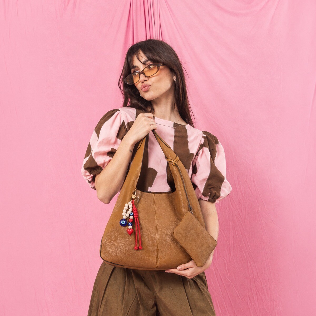 CARTERA ELIZABETH CON LLAVERO DE REGALO - WISHES NUEZ 