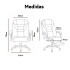 Silla Oficina Sillon Escritorio Ejecutiva Ergonomica Cuero con apoyapies IMBACK Color Blanco Silla Oficina Sillon Escritorio Ejecutiva Ergonomica Cuero con apoyapies IMBACK Color Blanco