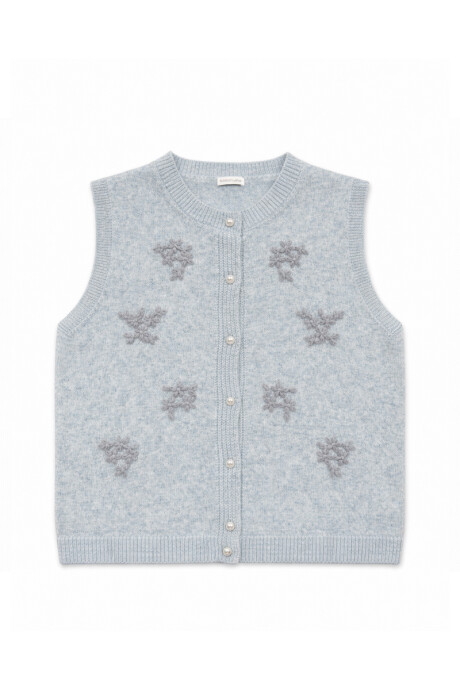 Chaleco Escila Bordado Gris