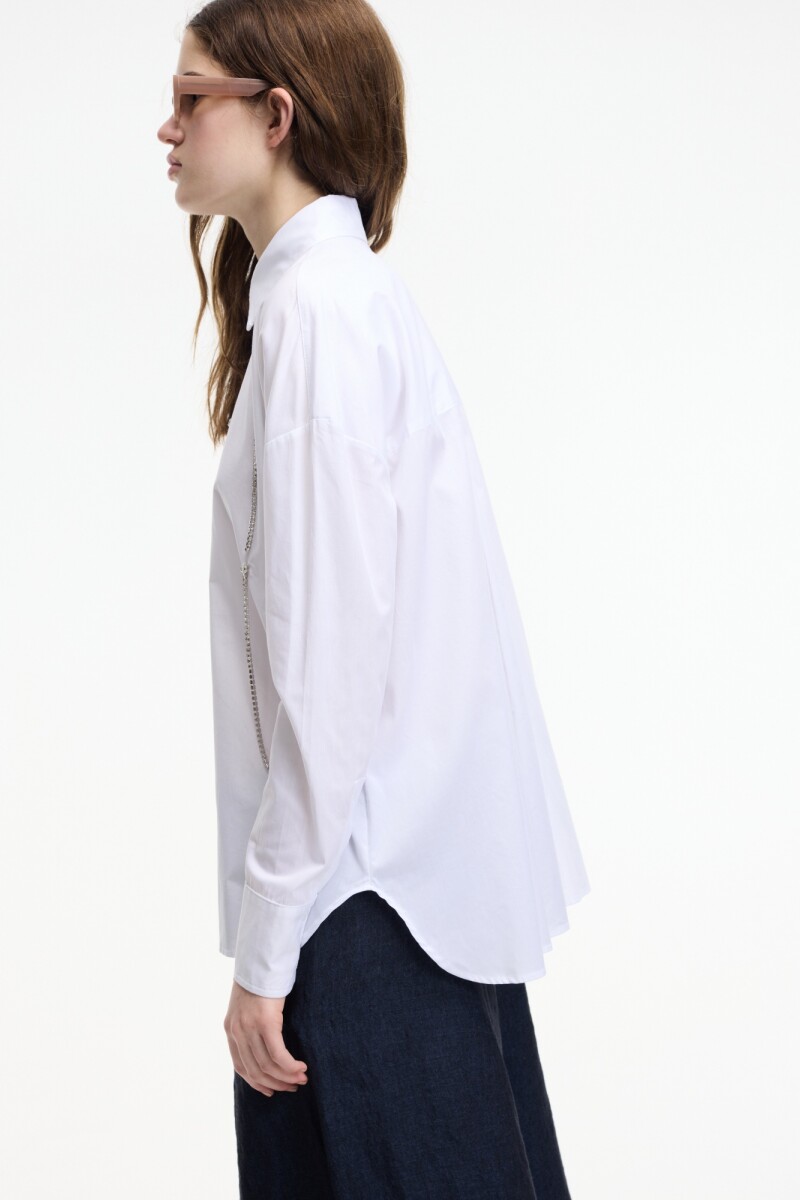 CAMISA APLIQUES Blanco