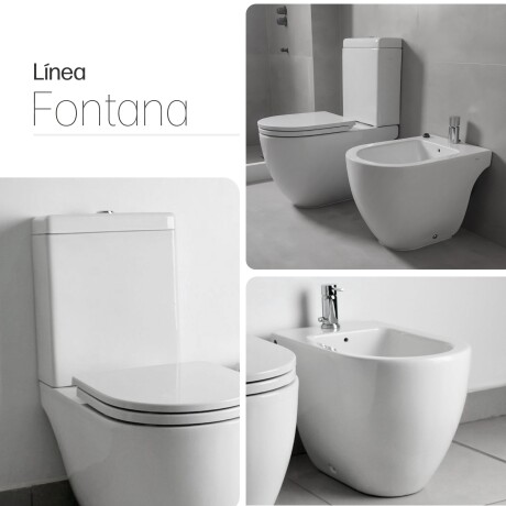 Juego Inodoro Bidet Ferrum Fontana Con Tapa BLANCO