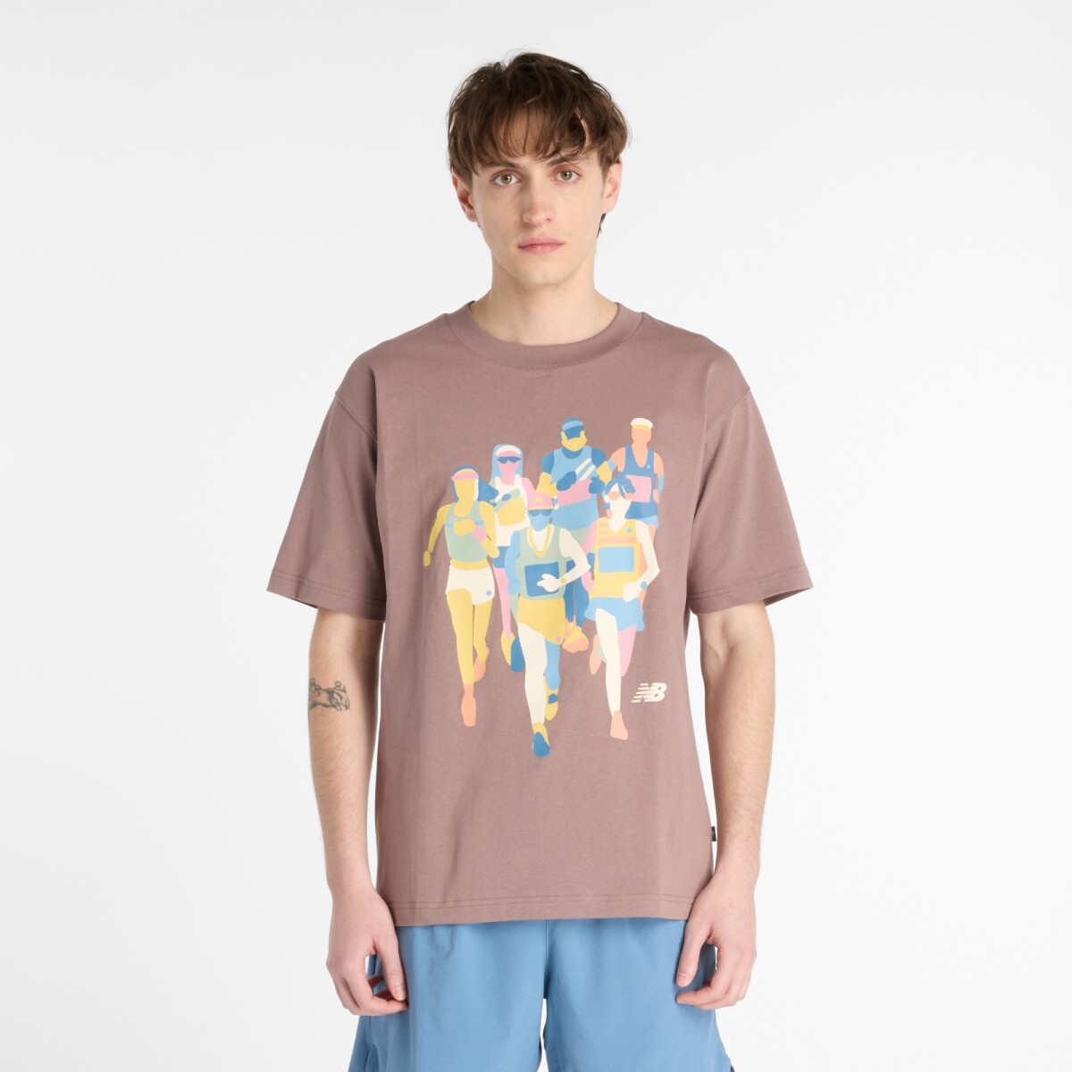 Remera New Balance de hombre - MT53909EAS - BROWN 