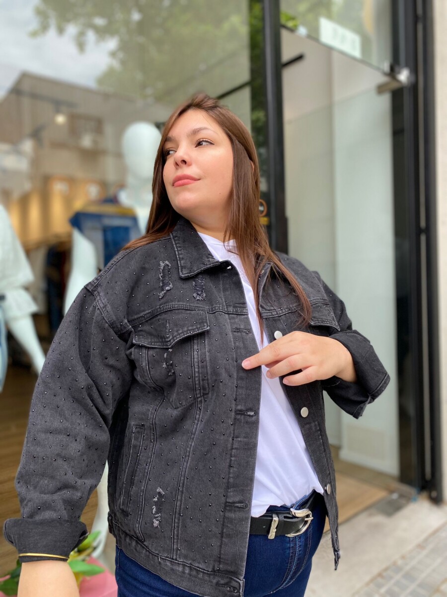 CAMPERA BRILLOS Negro