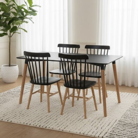 Mesa Eames Rectangular Negro