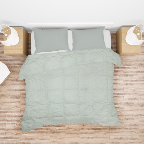 Acolchado Pluma 2 Plazas Dohler Home Class Ropa Cama Azul Gris