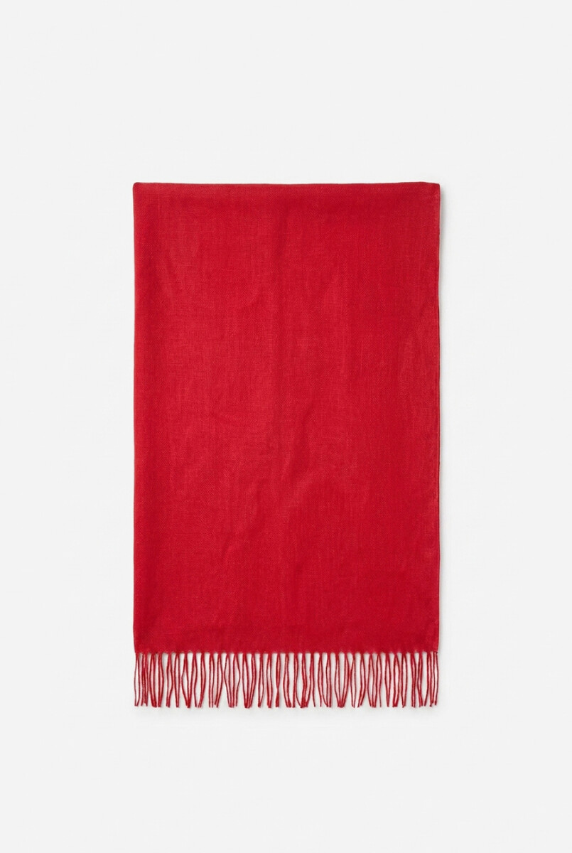 Pashmina 100% Lino - rojo 