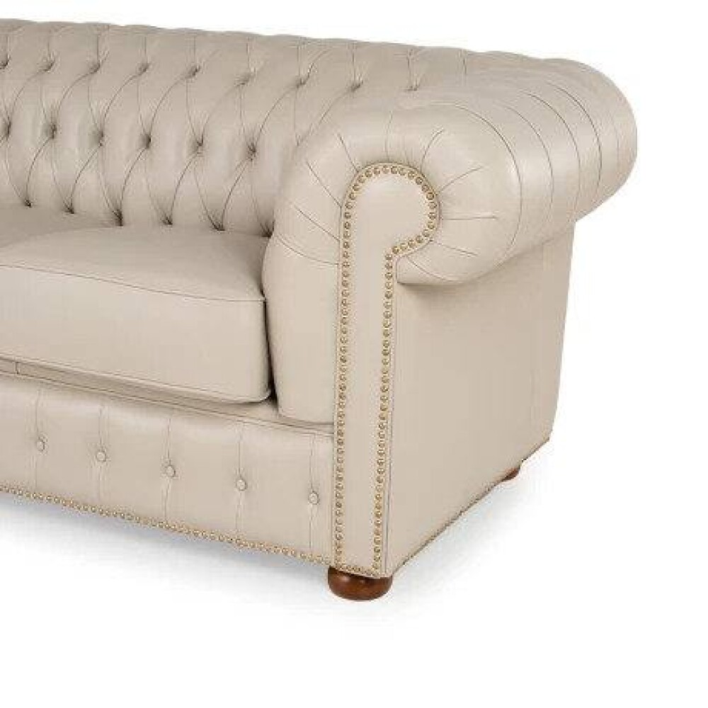 Sillón 100% Cuero - 3 Cuerpos - Chesterfield Arena