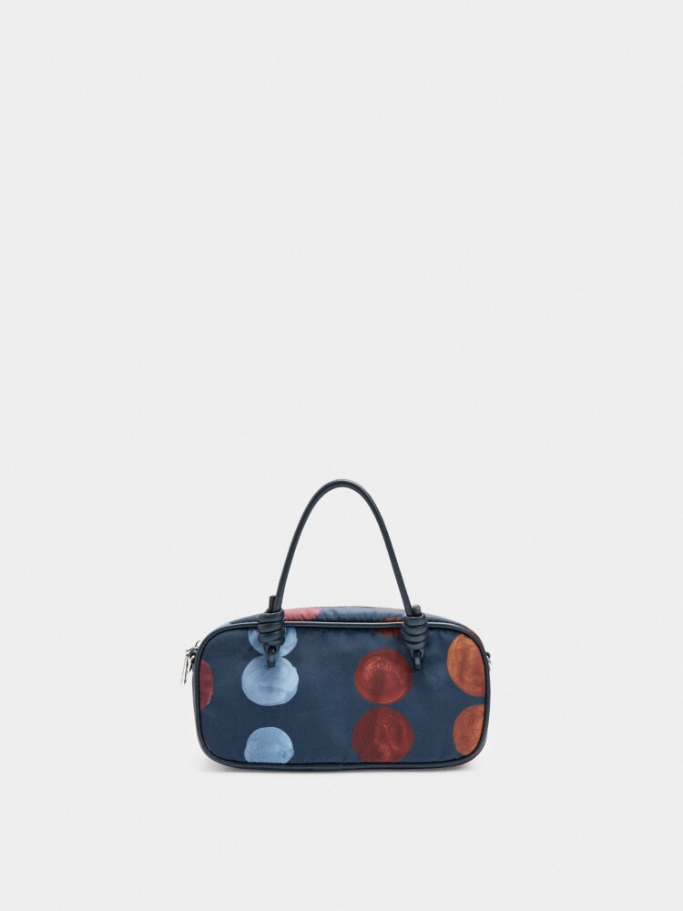 Bolso Bowling De Nylon azul-marino