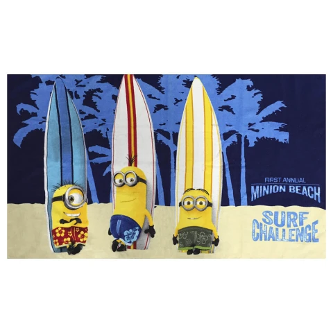 Toalla Playera Velour 70 x 130 cm - Minions Color Azul