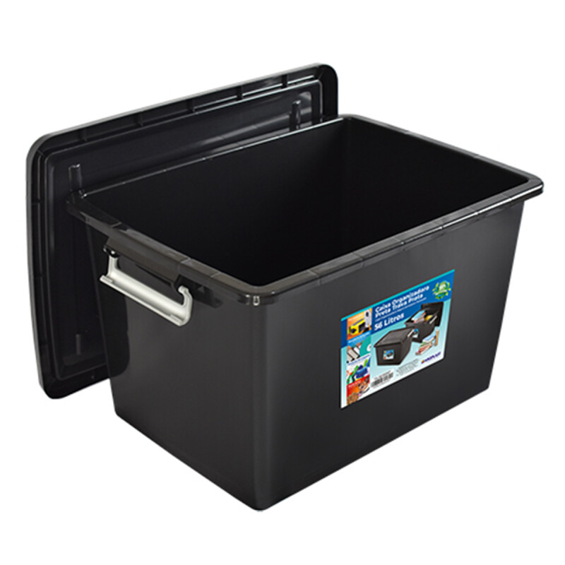 Set x5 Caja organizadora 56 lts NEGRO
