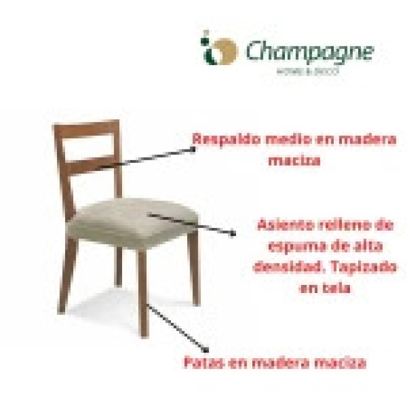 SILLA BAJA - RESPALDO MADERA CLARA - TAPIZADO PU PERLA SILLA BAJA - RESPALDO MADERA CLARA - TAPIZADO PU PERLA