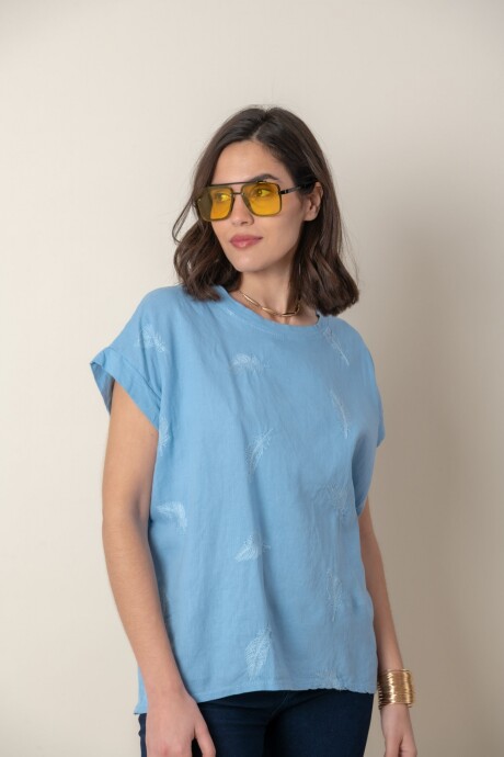 BLUSA LEDA Celeste