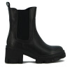 Darkness Bota De Dama C/ Elastico Caña Baja Taco Cuadrado - Negro Negro