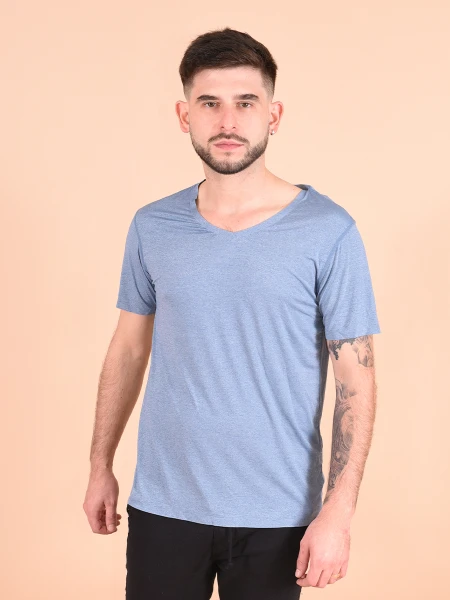REMERA FITNESS RUN CELESTE