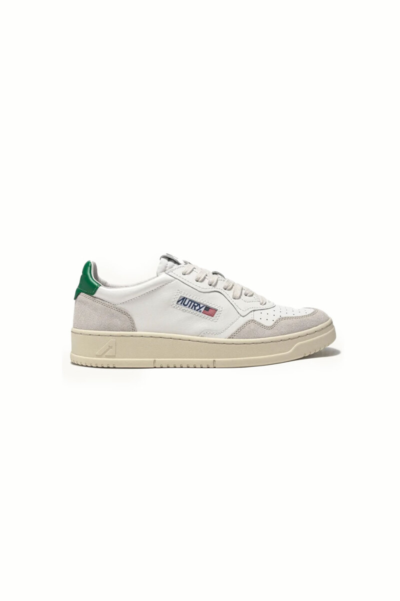 MEDALIST LOW MAN LEAT/SUEDE WH Blanco