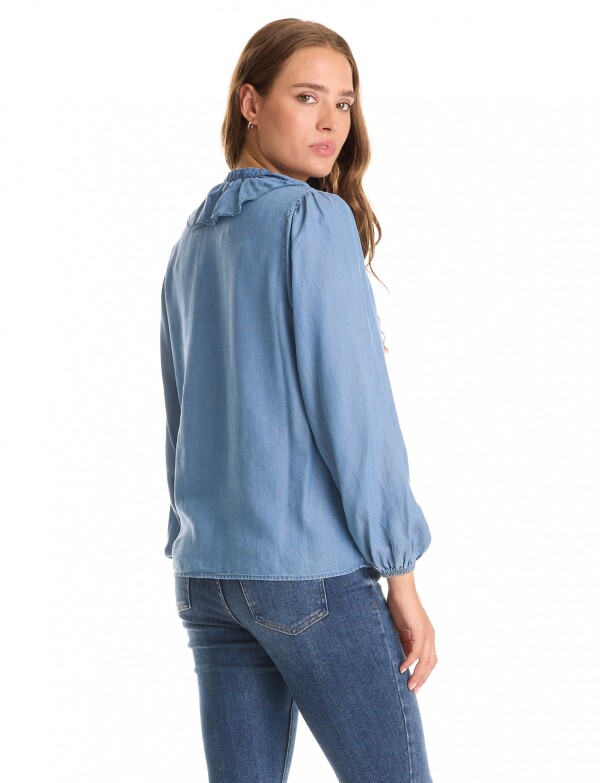 Blusa Lyocell Btn Vo JEAN