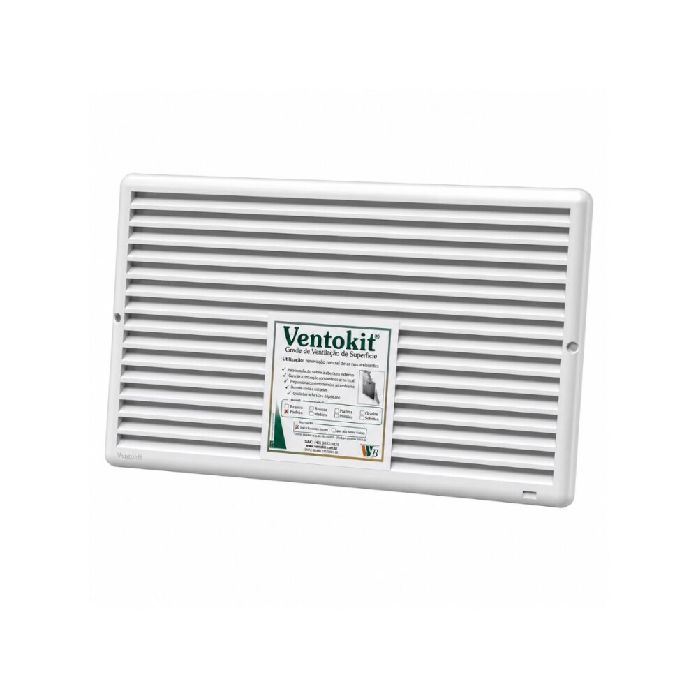Rejilla ventilación PVC 35x20 mosquitero Rejilla Ventilación Pvc 35x20 Mosquitero