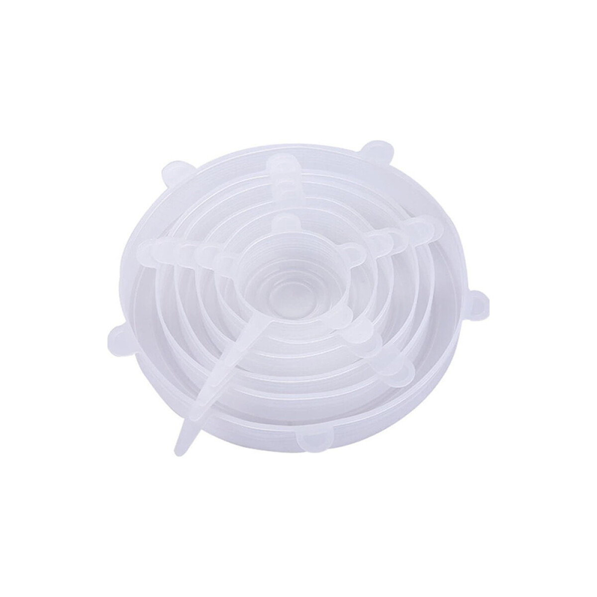 JGO 6PC TAPAS DE SILICONA TRANSPAR 