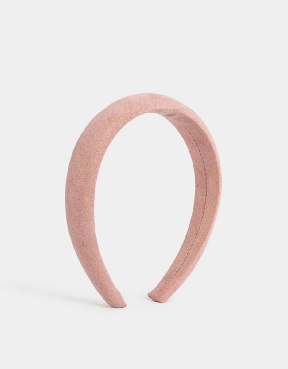 Vincha Rígida Velvet Rosa - Rosa Claro 