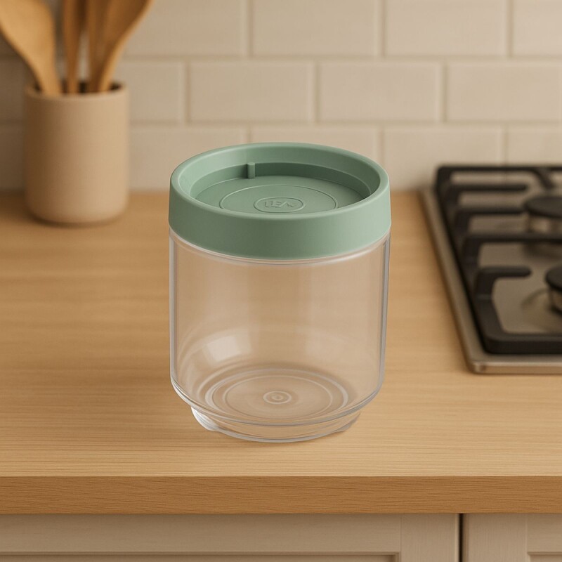Frasco hermético plástico 600ml VERDE MENTA