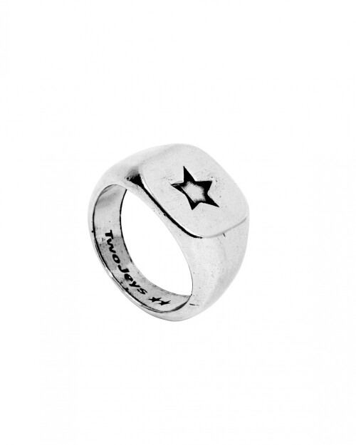 TwoJeys Anillo Star Signet Plata TwoJeys Anillo Star Signet Plata