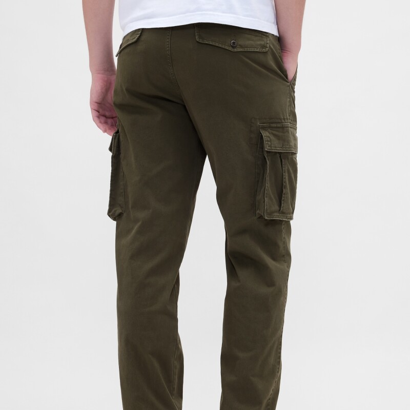 V-STRAIGHT CARGO PANT BLACK MOSS