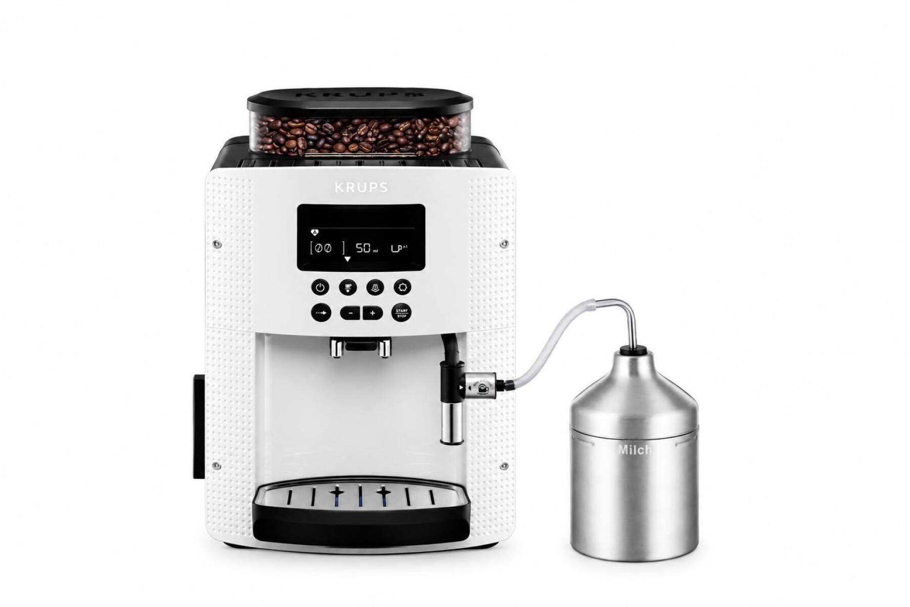 Cafetera Espresso Krups Display Essential Blanca 