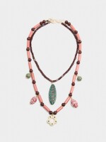 Set De Collares Con Cerámica multicolor