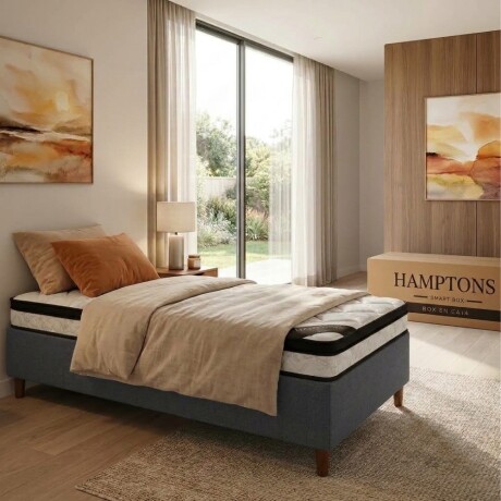 Sommier 1 Plaza HAMPTONS Mercury 80X185 Gris