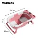 Bañera Bañito Bebe Plegable Almohada Termómetro Rosado Bañera Bañito Bebe Plegable Almohada Termómetro Rosado