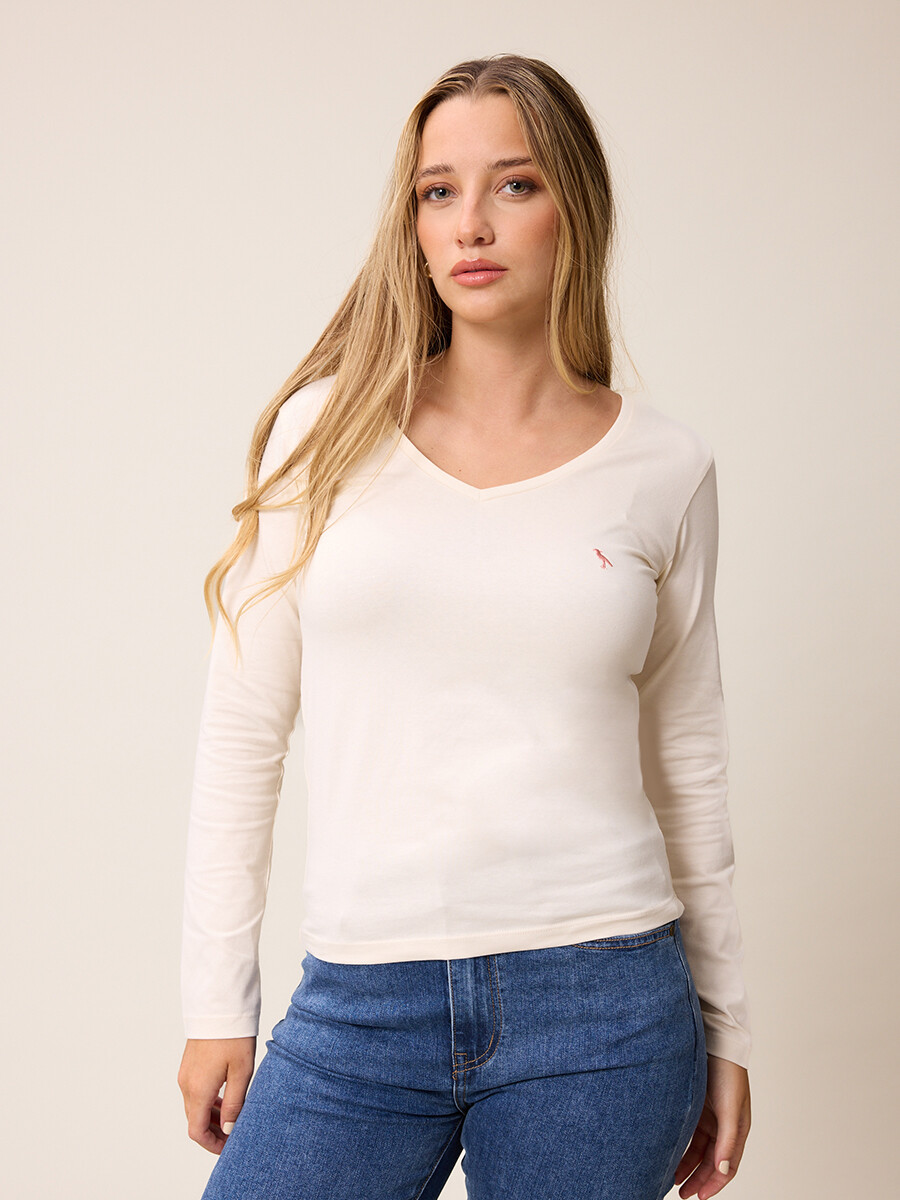 T-SHIRT M/L NOAN POLANCO - Natural 