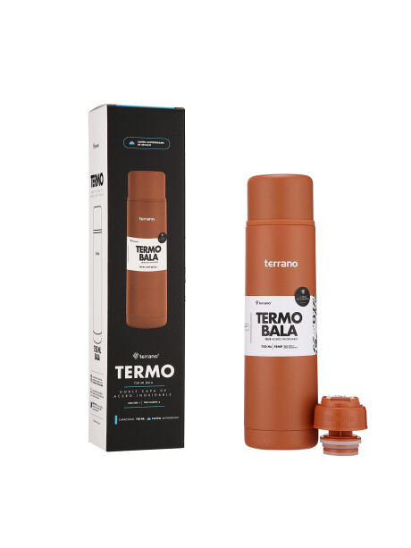 Termo Bala 750ML. Terracota