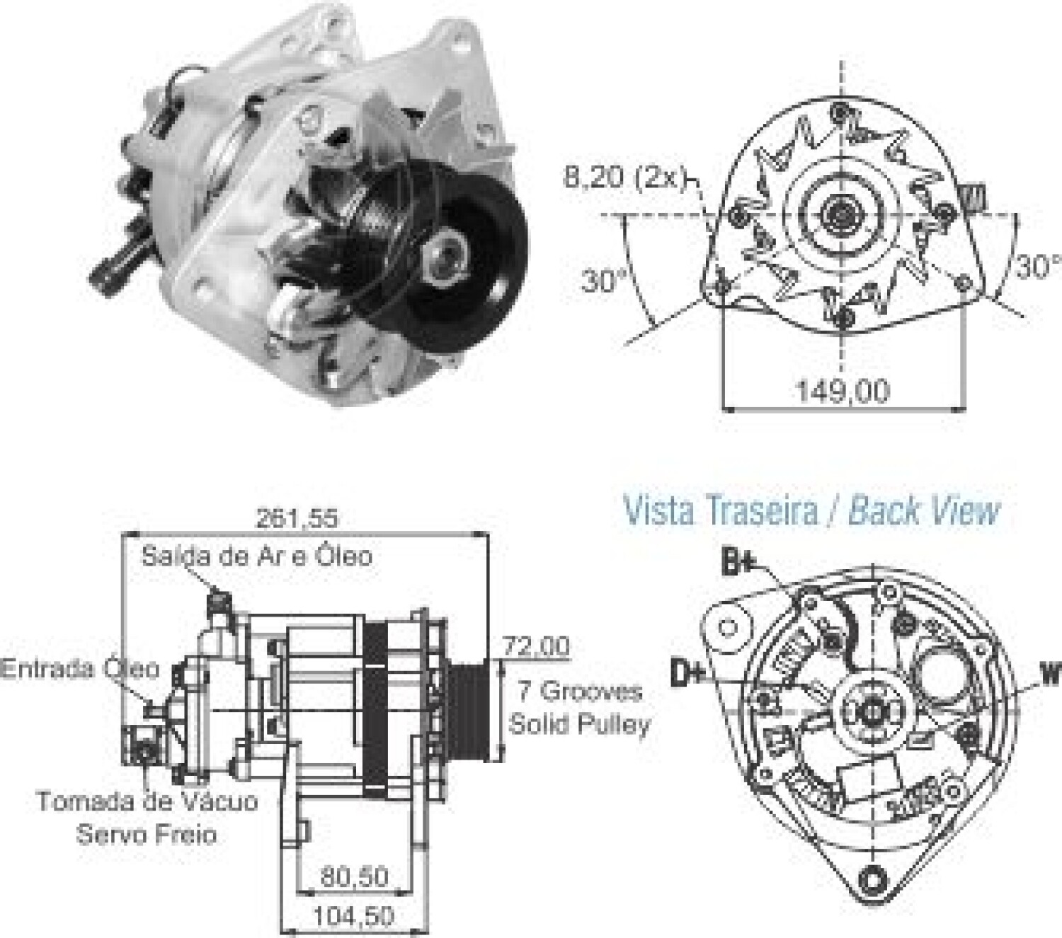 diagrama de cableado del alternador bosch