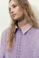 Sweater con detalle calado lavanda