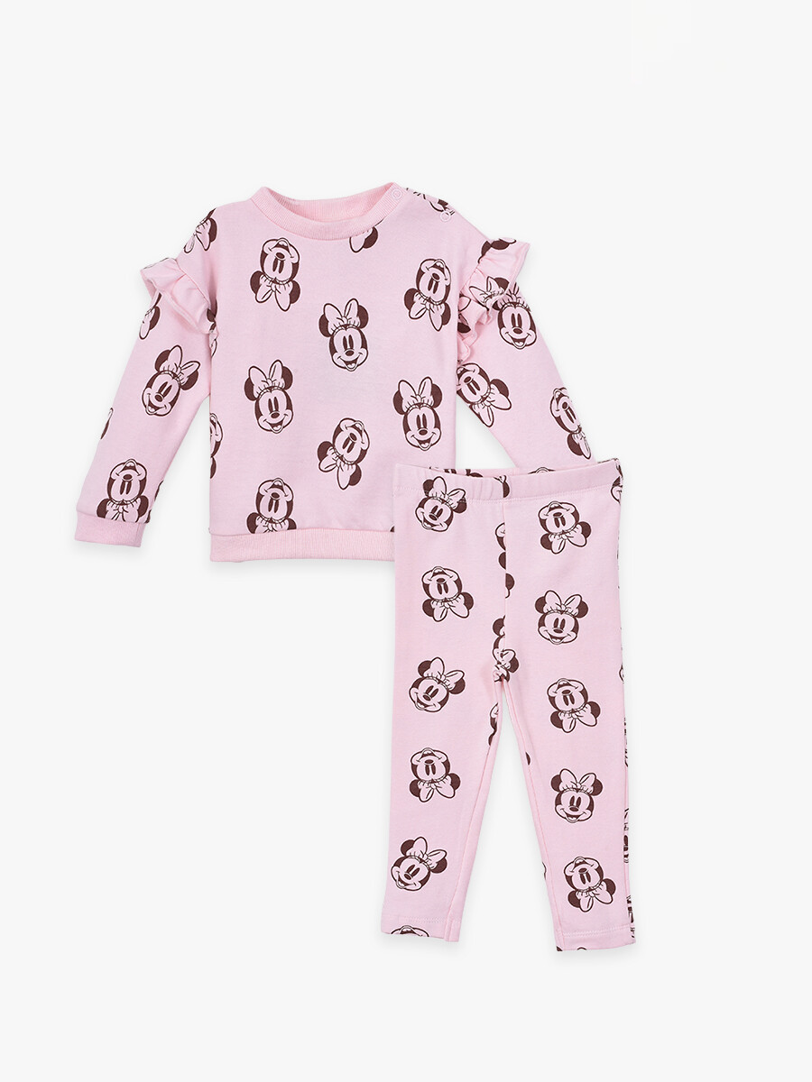 CONJUNTO MINNIE - ROSA CLARO 