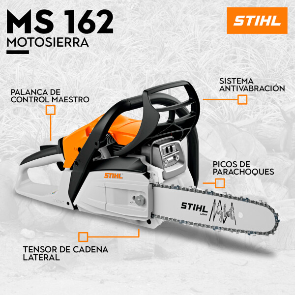 Motosierra Stihl Ms162 + Aceite De Cadena + Aceite 2t 1lt PK MOTOSIERRA STIHL MS162 + ACEITES