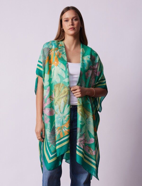 Kimono Flores VERDE/MULTI