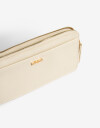 Ficheros Billetera Fichero Rectangular Con Cierre - Blanco Crudo