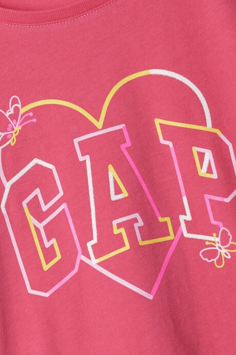 Remera Logo Gap Toddler Niña Pink Hibiscus 486