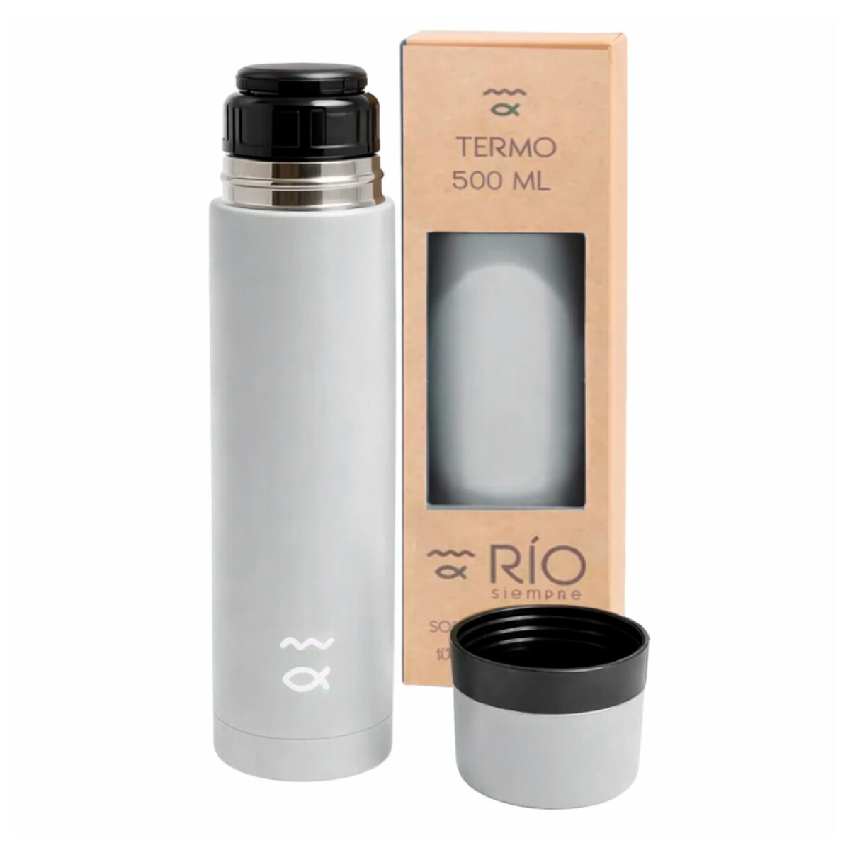 TERMO RÍO 500ML GRIS PERLA - GRIS 