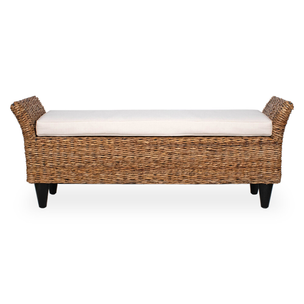 PIE DE CAMA RATTAN BLANCO TOSCANA