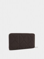 Cartera Acolchoada Con Textura Suave burdeos