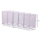 Organizador para cosméticos de acrílico rectangular con 5 divisiones TRANSPARENTE