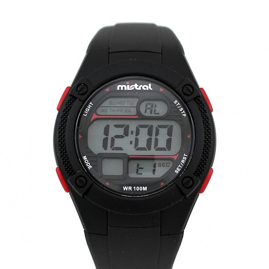 Reloj Mistral Deportivo Silicona Negro 0