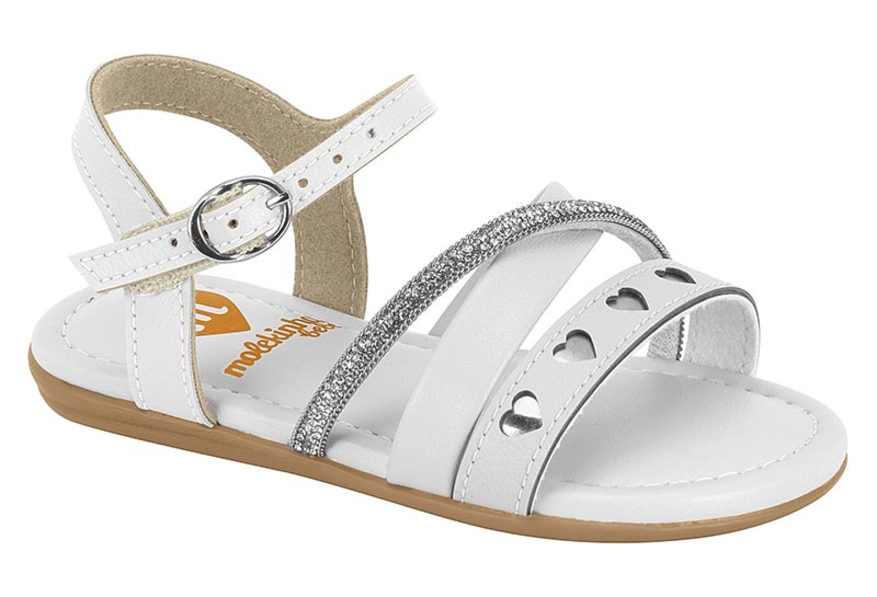 Sandalia Molekinha Niños 2114.292-31734 - Blanco-plata 