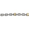 Pulsera Eslabón-Plata y Oro-Sin Piedra-PU5018 Conpiedra